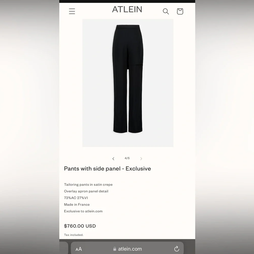 Atlein Pants with side panel - Exclusive. - Picture 7 of 7